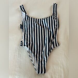Watercolors Swim by Kenny Flowers The Hamptons Navy Striped Swimsuit